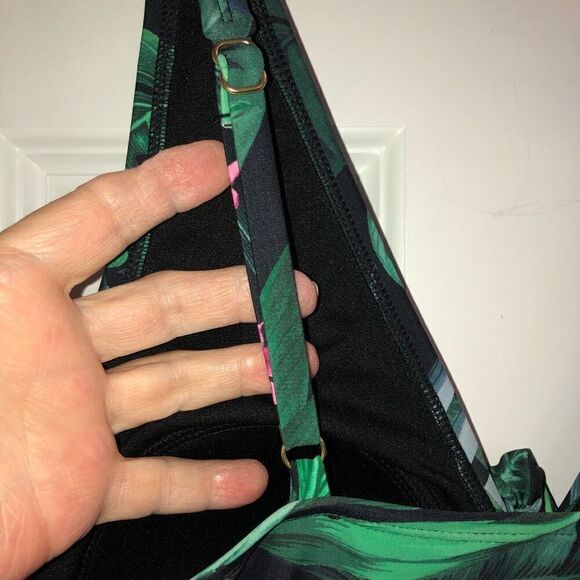 KONA SOL - NWT - L Sz Lg Full Coverage Tummy Control Tie-Front 1-Piece/Tropical - Picture 11 of 15